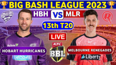 melbourne renegades vs hobart hurricanes timeline