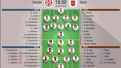 Georgia National Football Team Vs Spain National Football Team Lineups